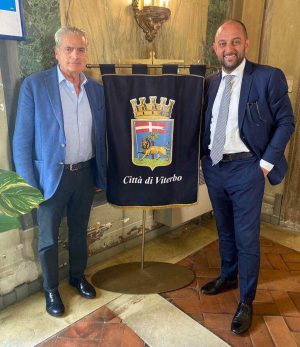 Sport - Viterbese - L'ex dg Diego Foresti salutato a palazzo dei Priori