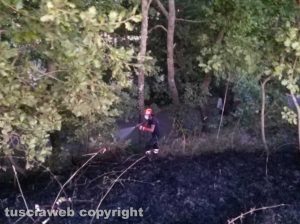 Montefiascone - Incendio di sterpaglie in località Paoletti