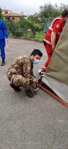 Il corpo militare Cri attivo per l'emergenza Covid