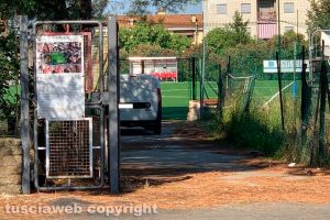 Viterbo - I lavori preliminari al campo del Pilastro