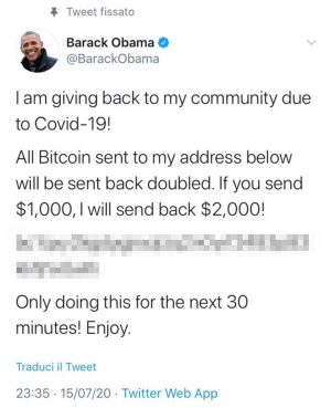 Hackerato il profilo Twitter di Barack Obama
