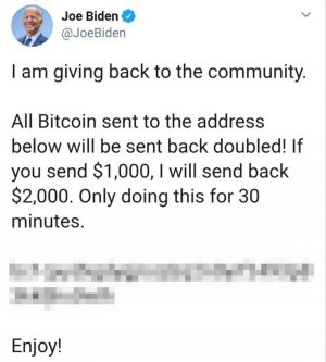 Hackerato il profilo Twitter di Joe Biden