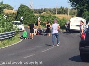 Tuscania - Frontale auto-moto