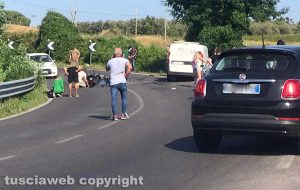 Tuscania - Frontale auto-moto