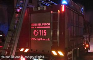 I vigili del fuoco in azione