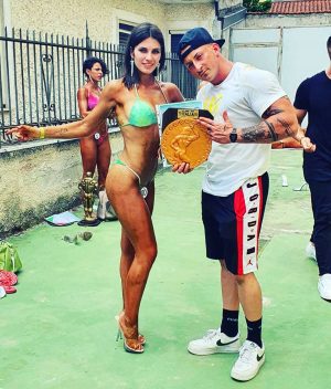 Sport - Body building - Flaminia Casella con l'allenatore Jonathan Sberna