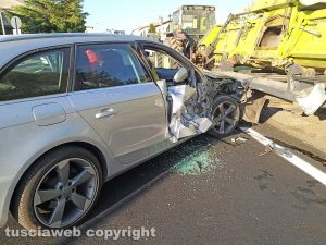Montefiascone - L'incidente sulla Cassia nord