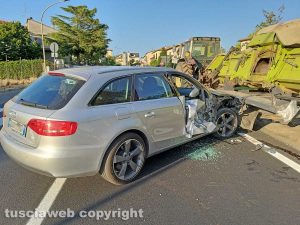 Montefiascone - L'incidente sulla Cassia nord