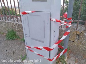 Montefiascone - Il parchimetro scassinato a piazzale Mauri