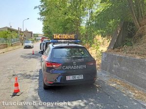 Montefiascone - L'incidente in via Giuseppe Contadini