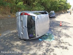 Montefiascone - L'incidente in via Giuseppe Contadini