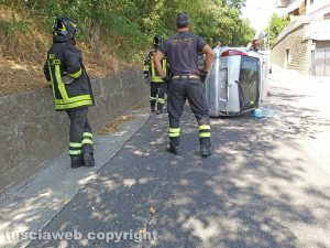 Montefiascone - L'incidente in via Giuseppe Contadini