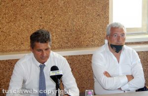 Sport - Calcio - Viterbese - Il presidente Romano col nuovo mister Maurizi