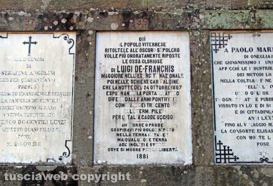 Viterbo - Il garibaldino Luigi De Franchis