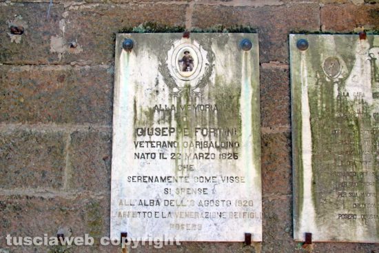 Viterbo - Il garibaldino Giuseppe Fortini