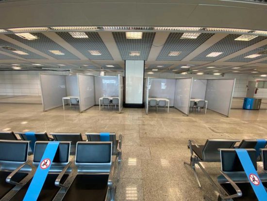 Aree per i test sul Coronavirus agli aeroporti di Fiumicino e Ciampino