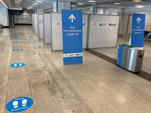 Aree per i test sul Coronavirus agli aeroporti di Fiumicino e Ciampino