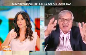 Vittorio Sgarbi interviene a Stasera Italia