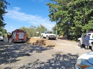 Graffignano - A fuoco un oliveto - Prociv, vigili del fuoco e carabinieri sul posto