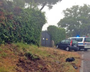 Viterbo - Incidente sulla Cimina - La polizia locale sul posto