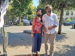 Montefiascone - La senatrice Alessandra Maiorino con Massimo Erbetti