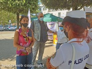 Montefiascone - La senatrice Alessandra Maiorino a piazzale Roma