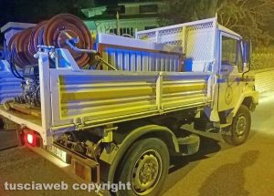 Montefiascone - Principio d'incendio in via Pelucche - L'intervento della protezione civile