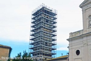 Lavori al duomo di Tarquinia