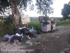Viterbo - I rifiuti in strada Salemme