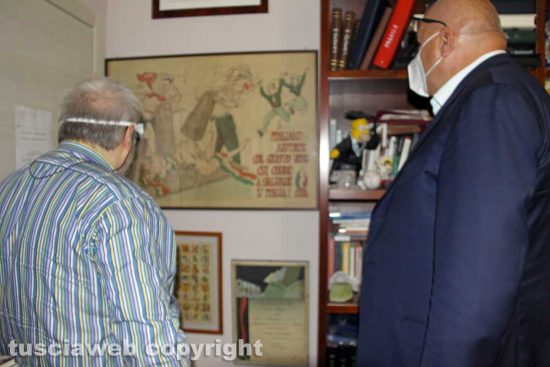 Viterbo - Guido Crosetto e Carlo Galeotti nella redazione di Tusciaweb