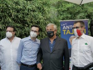 Il vicepresidente di Forza Italia Antonio Tajani a Civita Castellana