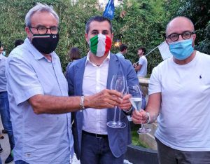 Civita Castellana - Luca Giampieri sindaco - Brindisi con Massimo Giampieri e Mauro Rotelli