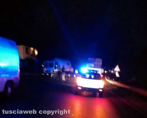 Vetralla - Lo schianto all'alba al chilometro 71,400 della Cassia