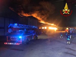 Ancona - Incendio al porto