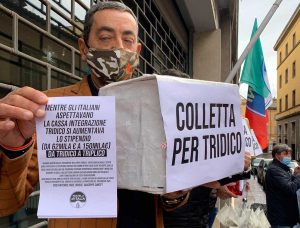 Viterbo - FdI - Flashmob davanti alla sede Inps