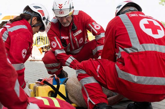 Croce rossa in azione