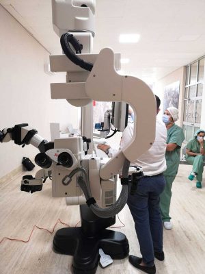 Il nuovo microscopio operatorio in funzione a Belcolle 