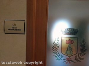 Montefiascone - La targhetta dell'ufficio dell'ex sindaco