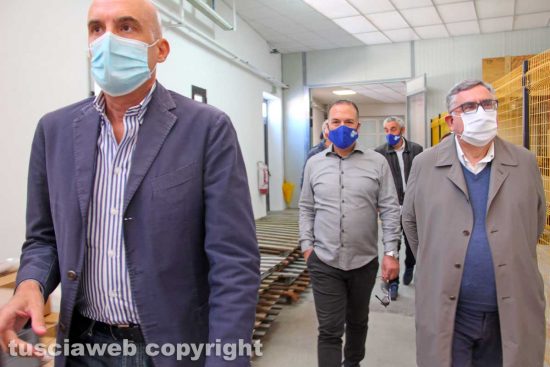 Civita Castellana - L'incontro tra i sindacalisti della UilTec e il presidente della Flaminia