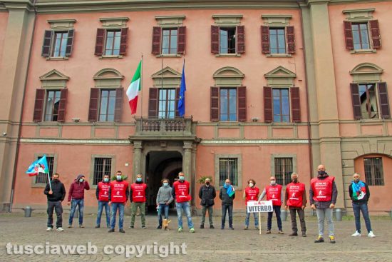 Viterbo - La manifestazione dei Vigili del fuoco del Conapo