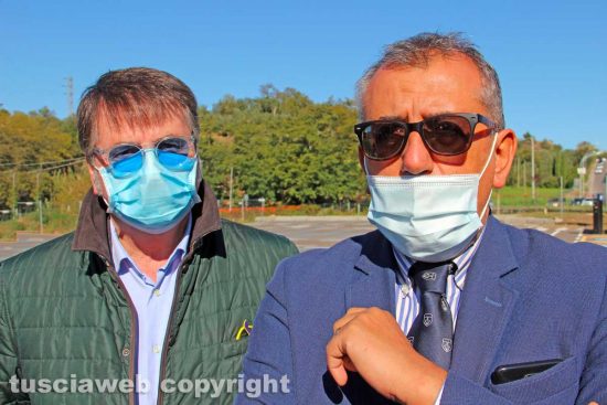Il vicesindaco Enrico Contardo e l'amministratore unico di Francigena Guido Scapigliati