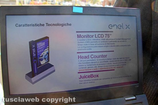 Viterbo - La colonnina JuiceMedia di Enel X