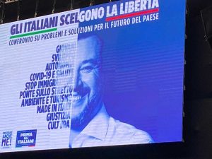 La manifestazione della Lega a Catania