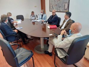 Civitavecchia - Il sindaco Tedesco riceve Agostinelli e De Santoli