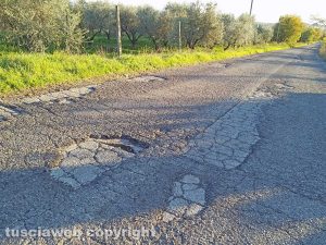 Montefiascone - La strada che collega la frazione Fiordini con la strada Commenda