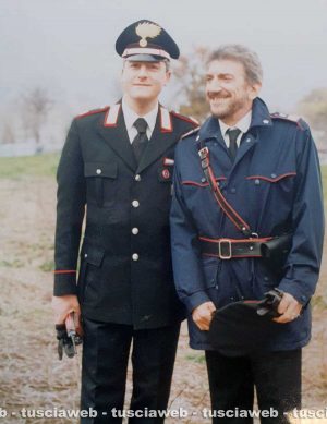 Viterbo - Maurizio Iannaccone e Gigi Proietti sul set del Maresciallo Rocca