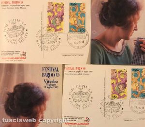 Annullo postale del 1985 in occasione del Festival Barocco Anno europeo della musica