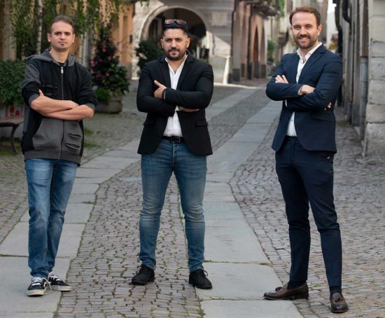 I co-fondatori della startup, da destra a sinistra: Alessandro Giraudo - CEO, Francesco Albanese - COO, Alex Luciano CTO