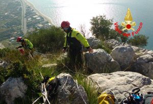 Gaeta - L'intervento dei vigili del fuoco