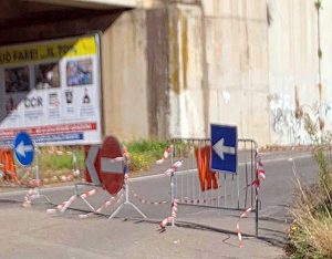 Viterbo - La tangenziale chiusa
